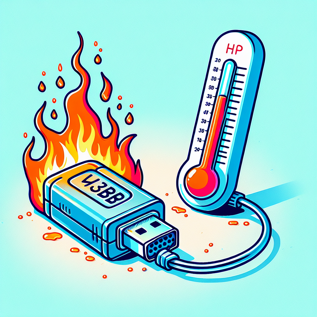 What can cause a USB to VGA adapter to overheat?